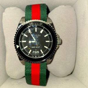 Mens Gucci Dive Watch with Webbing